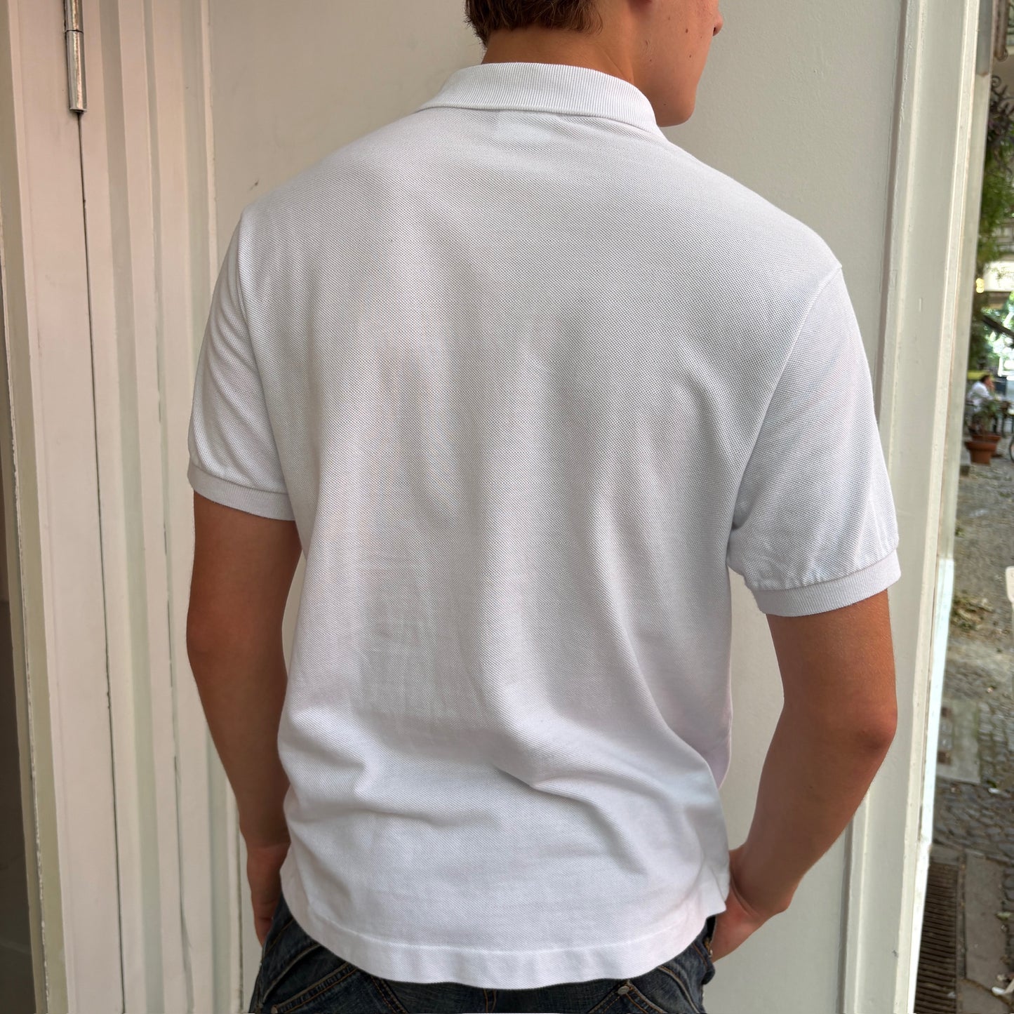 Weißes Lacoste Polo