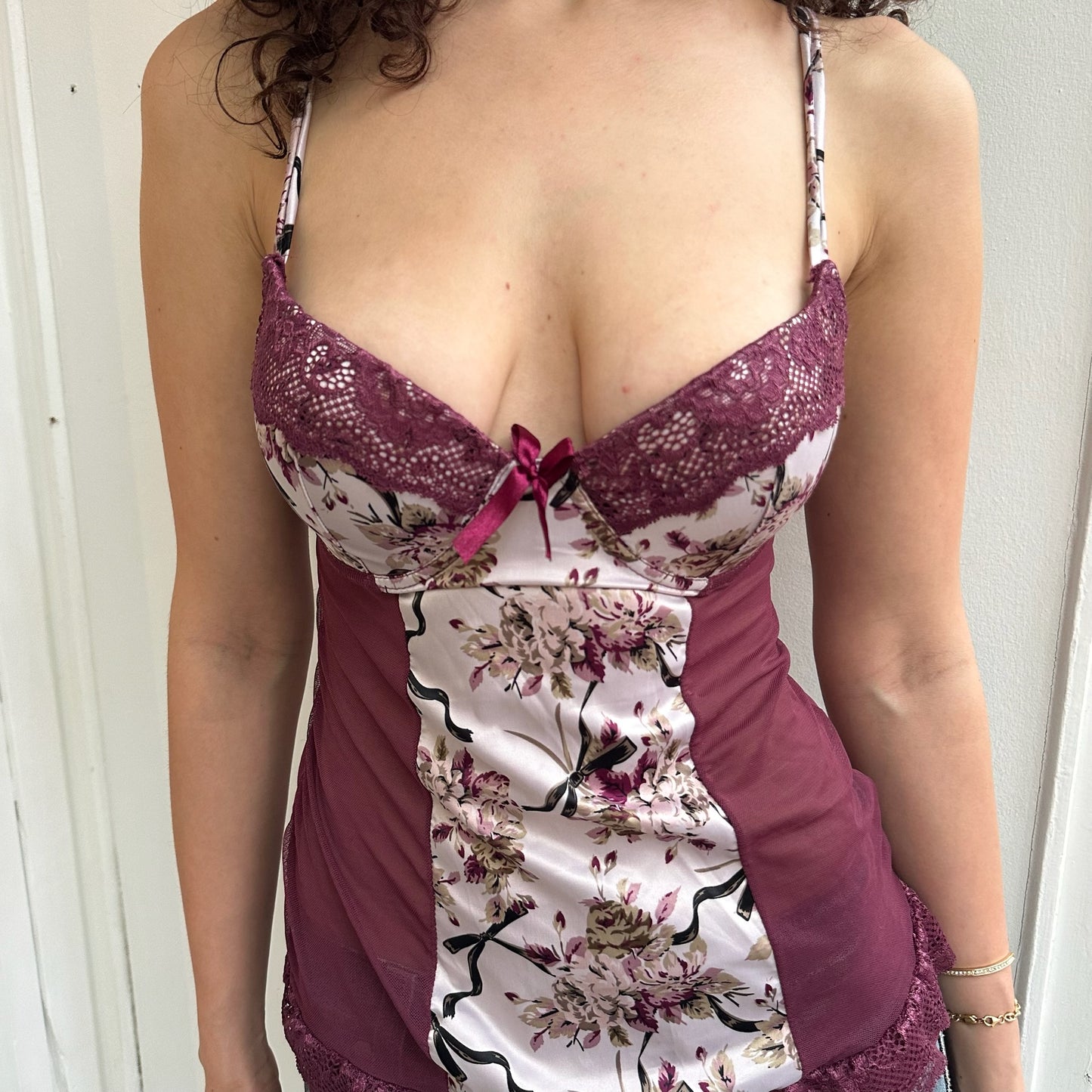 Lila Korsett Top