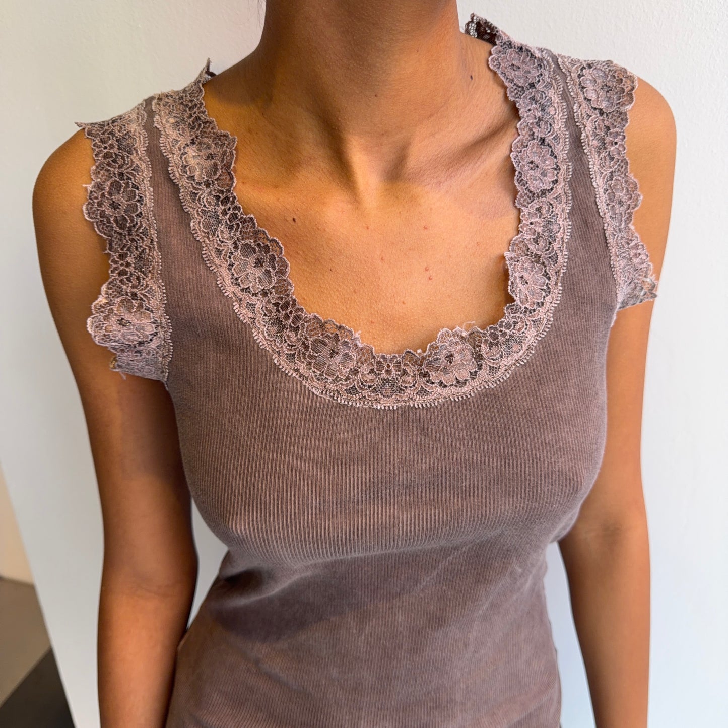 Brown Lace top