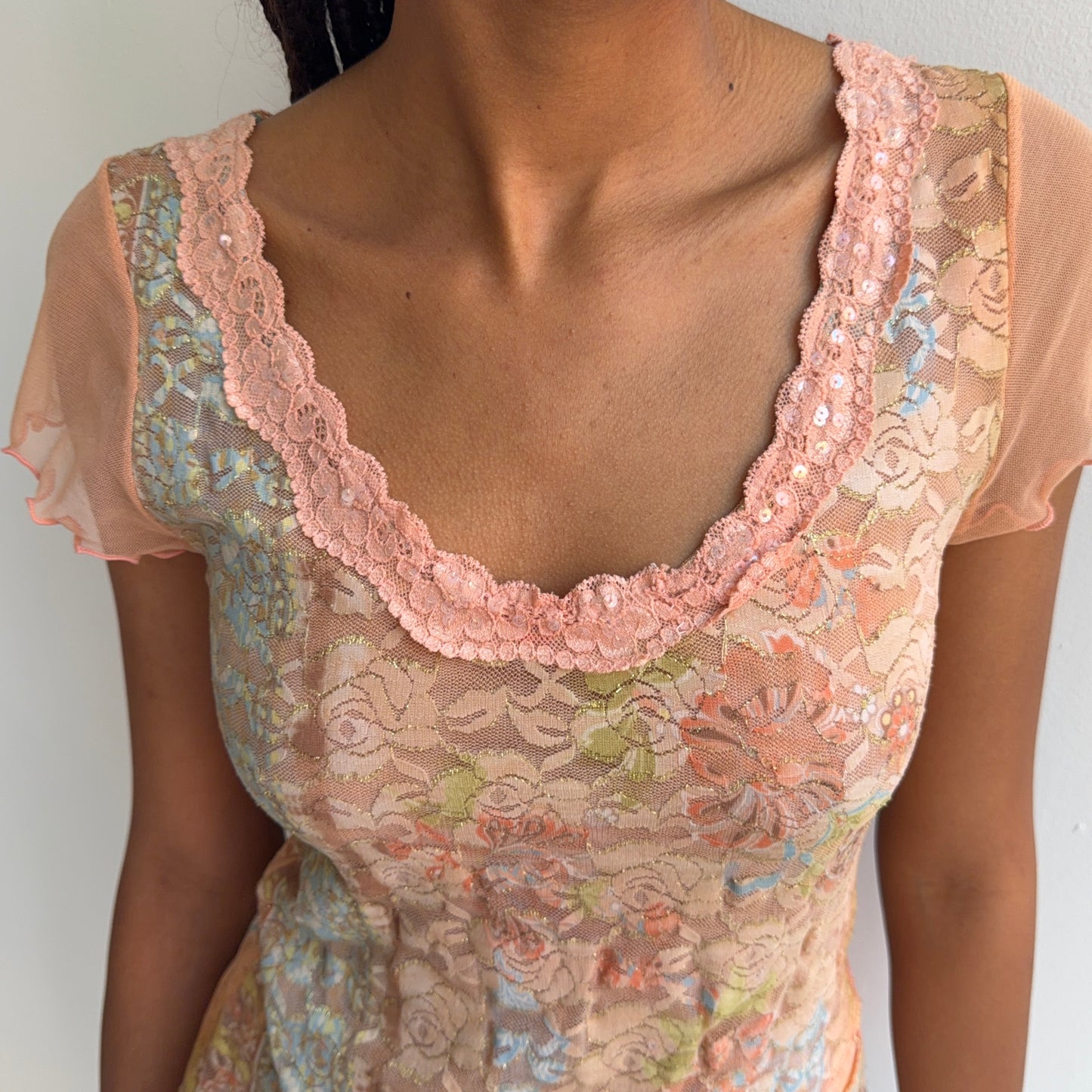 Asymmetrical Coral Top