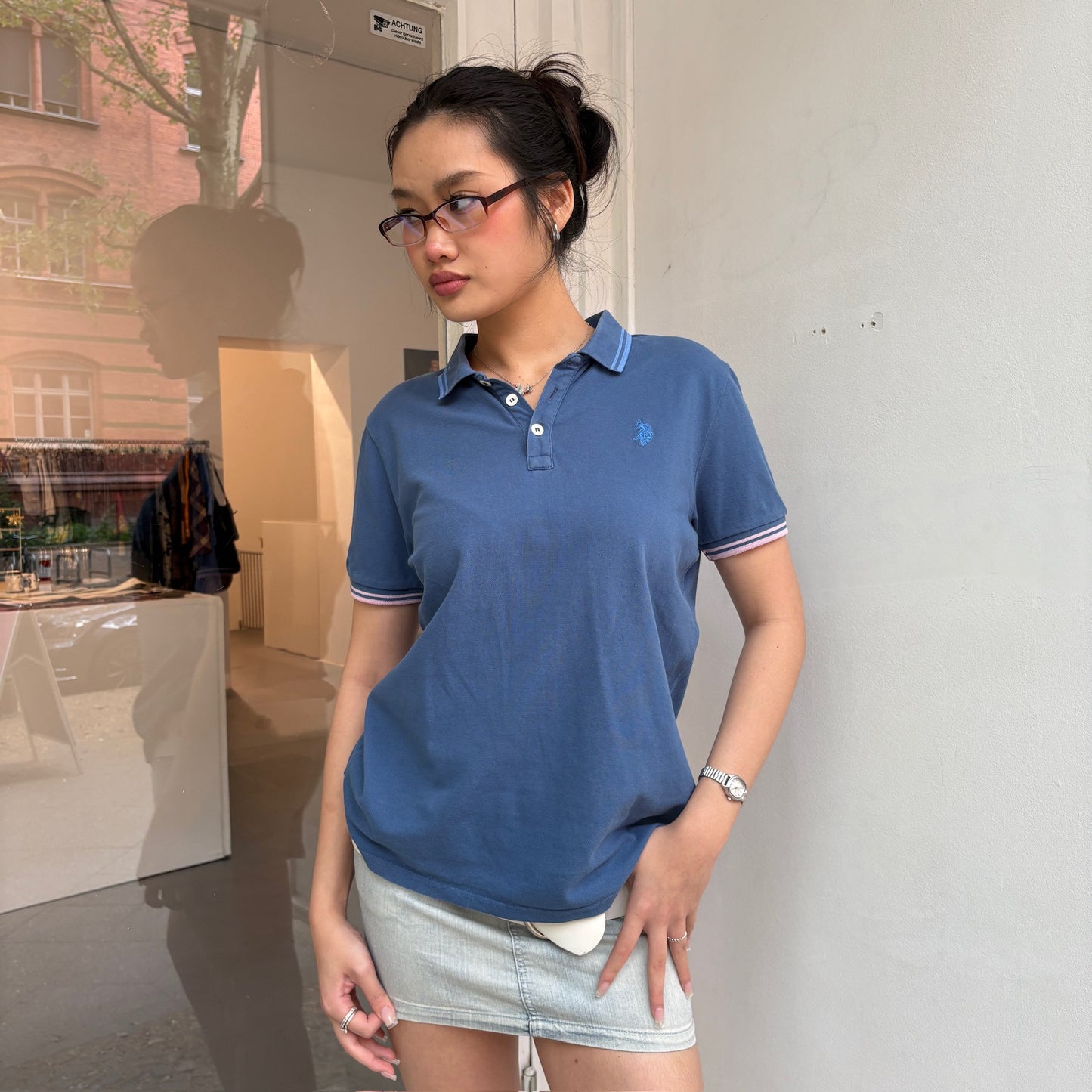 Blue polo t-shirt