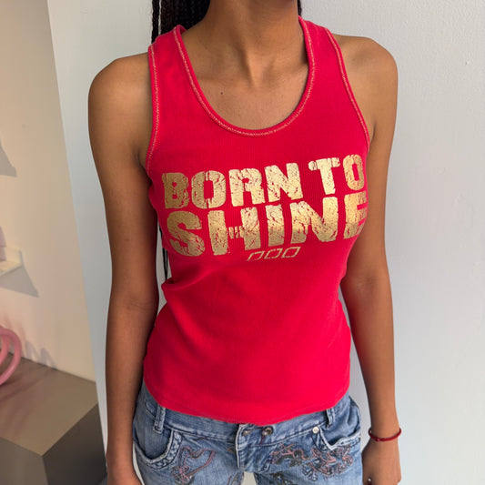 Red Glitter Tank Top