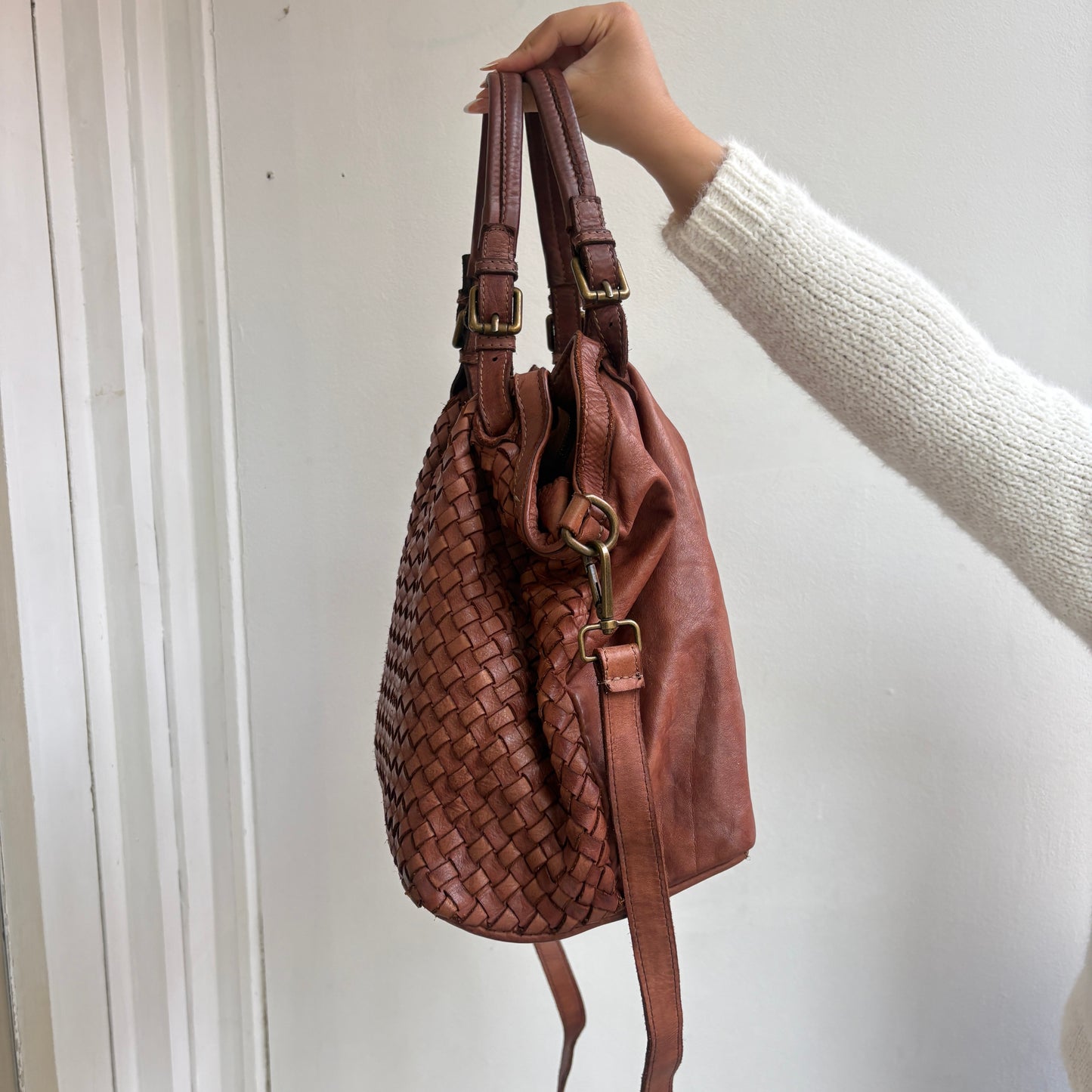 Braune Ledertasche