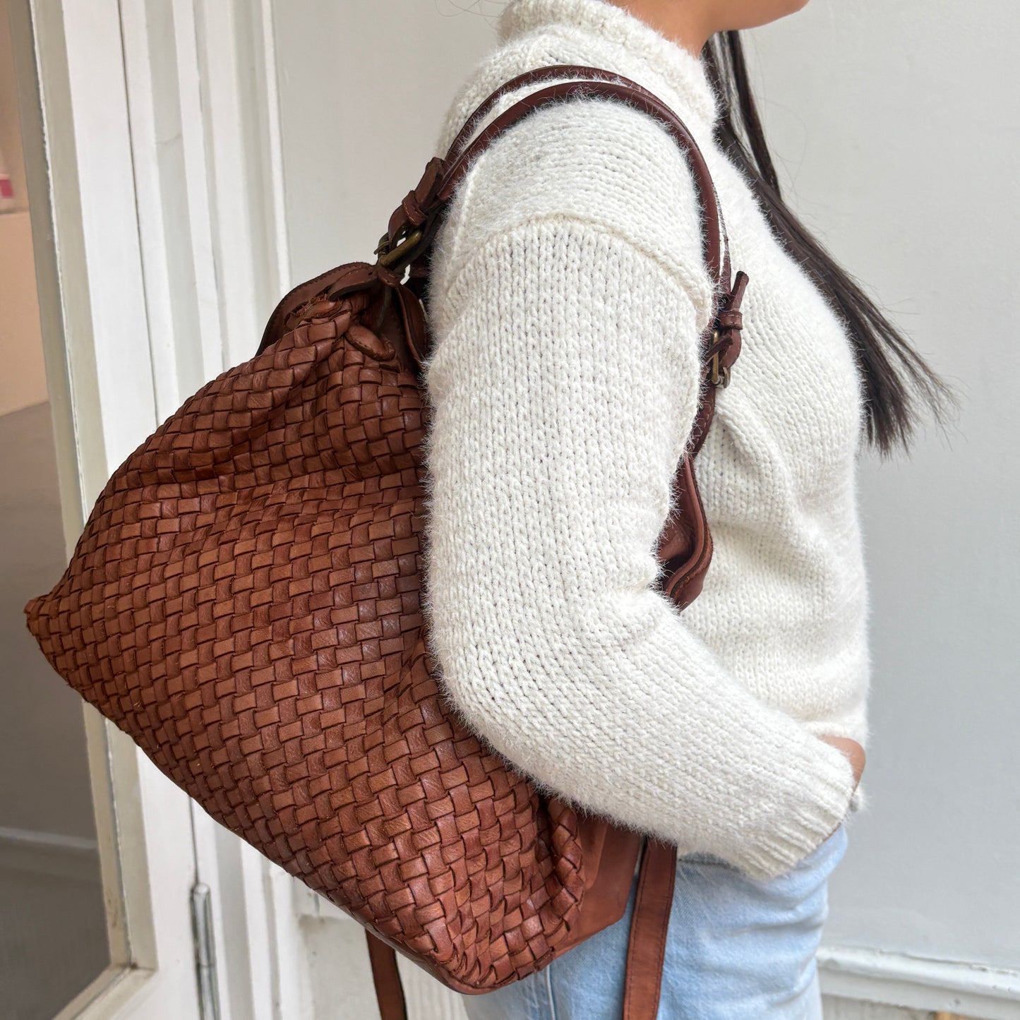 Braune Ledertasche