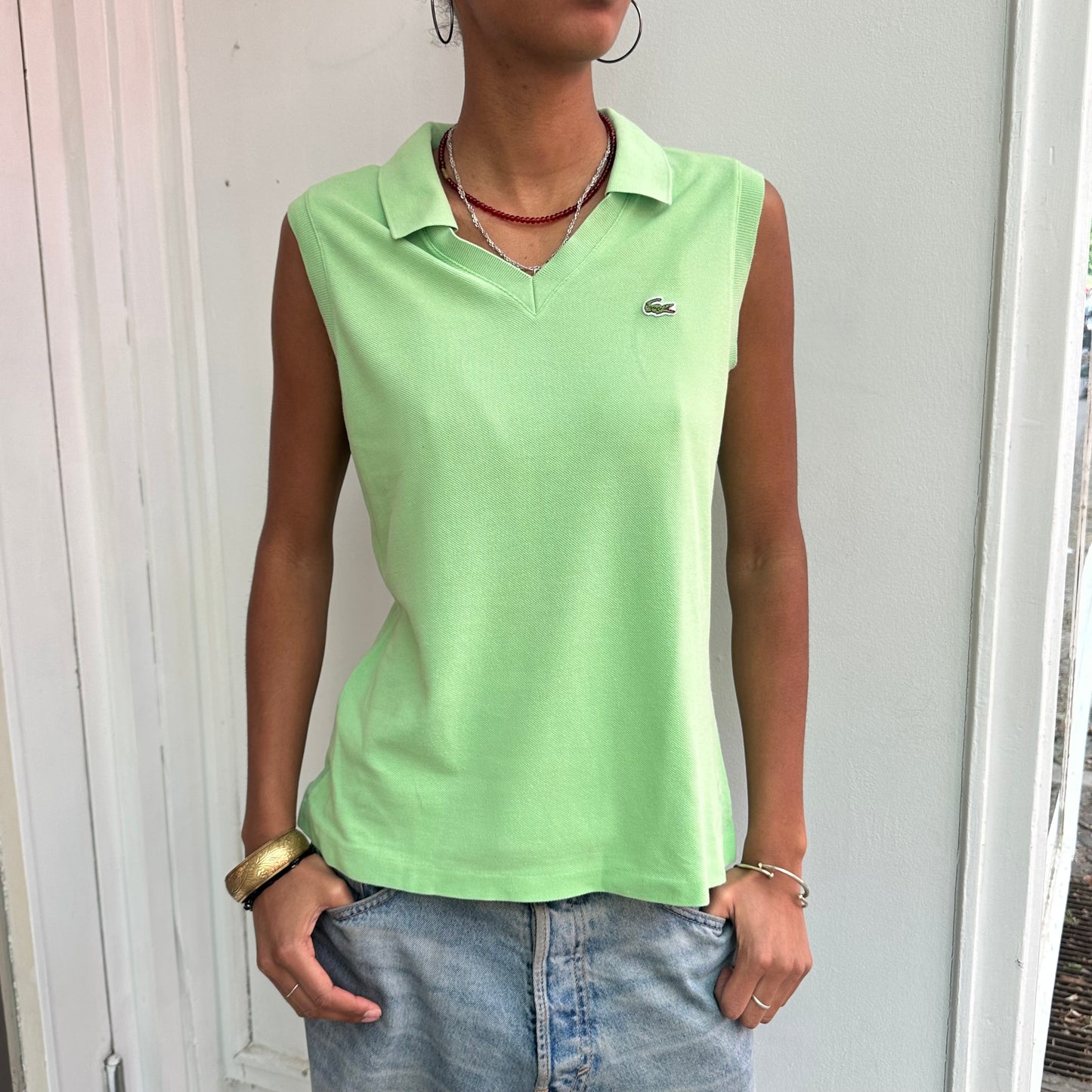 Grünes Lacoste Polo Top