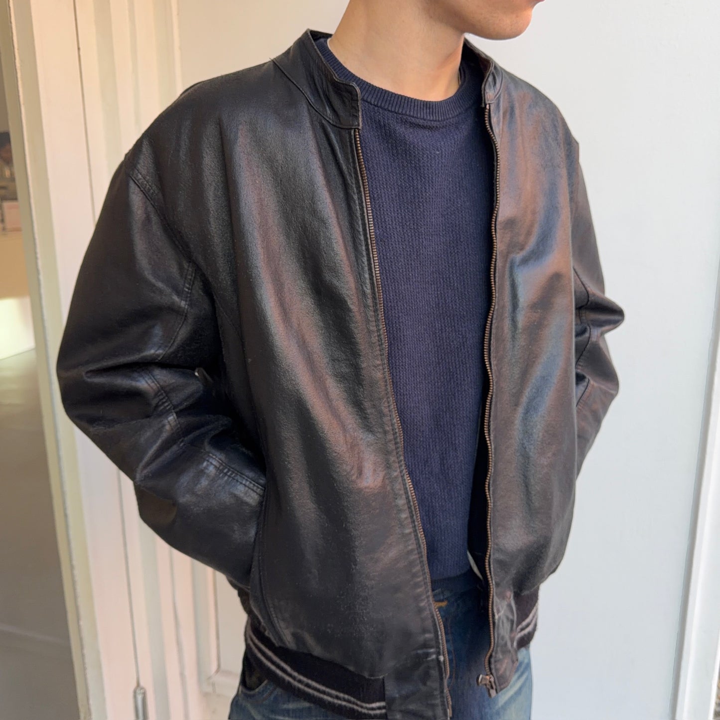 Vintage Leather Bomber
