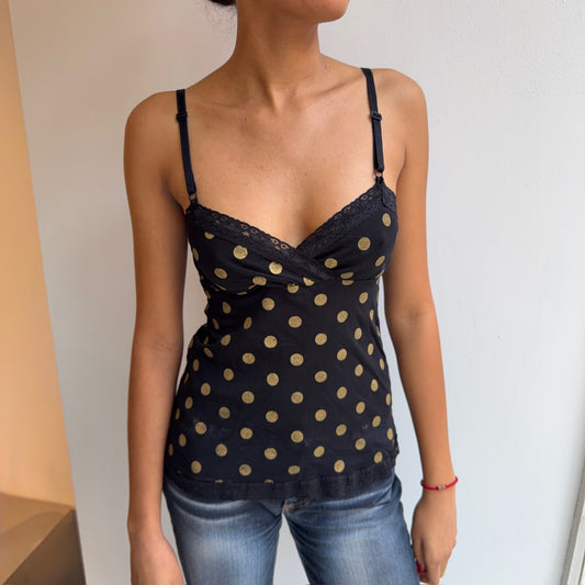 Black Polka-Dot Cami