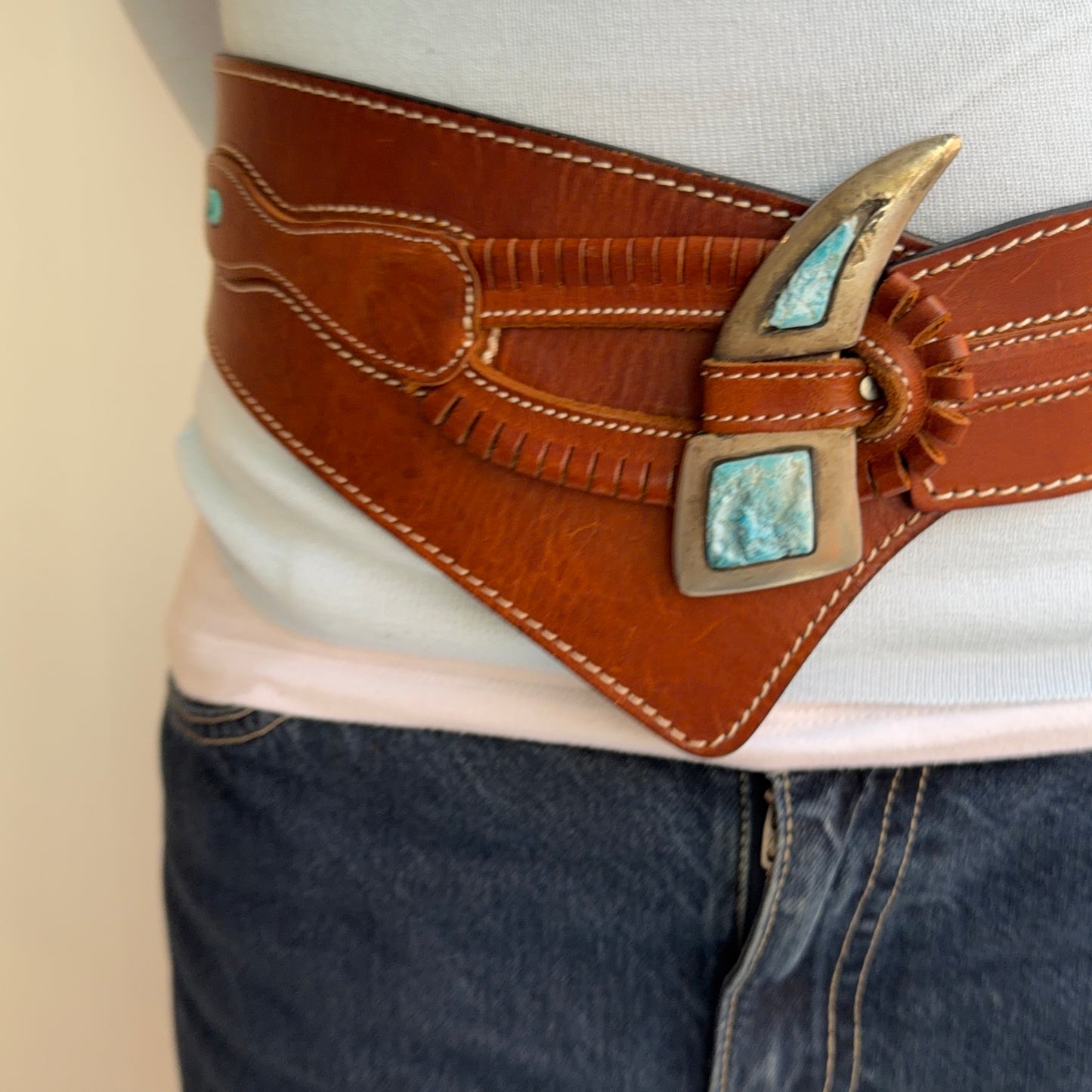 Brown leather Belt