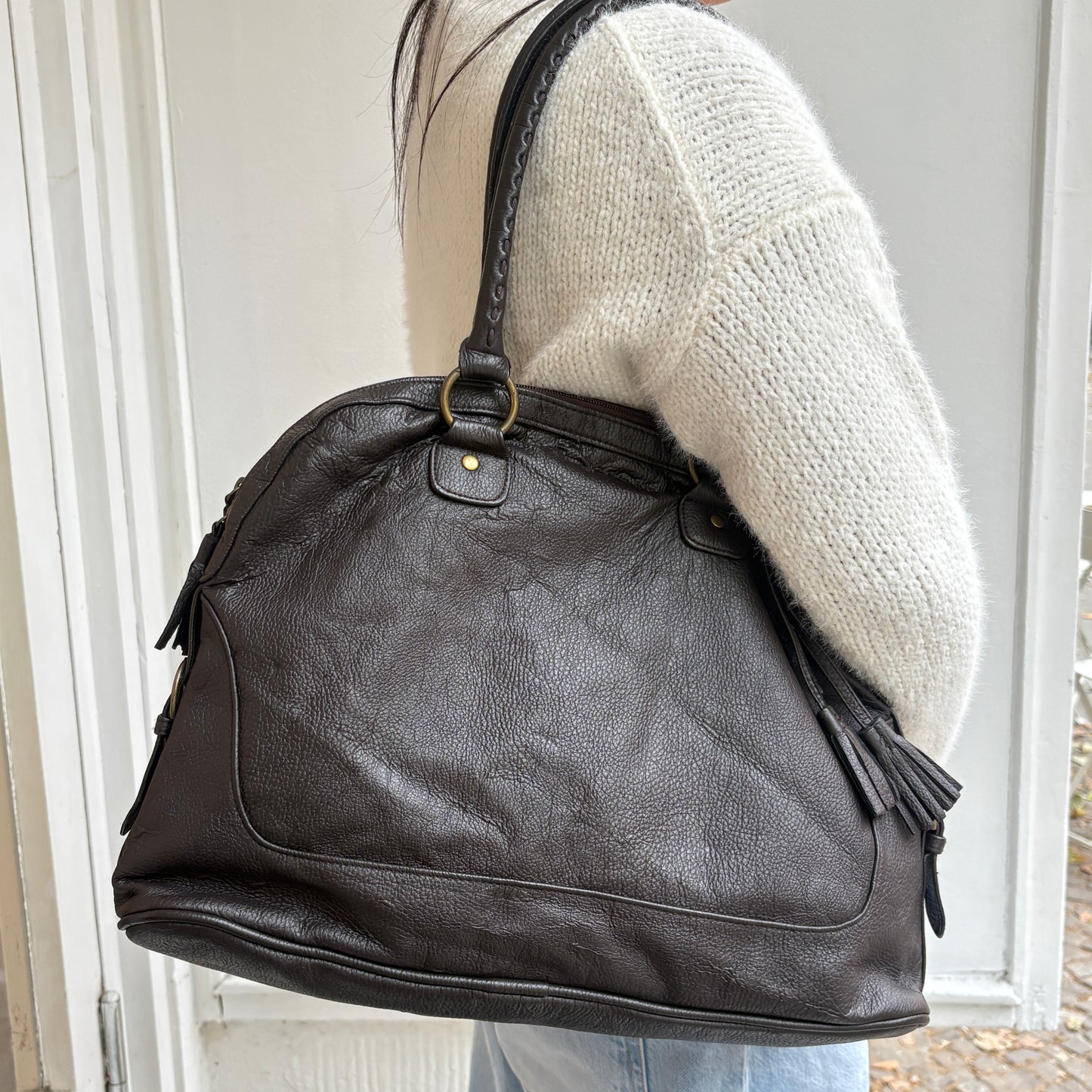 Braune Ledertasche