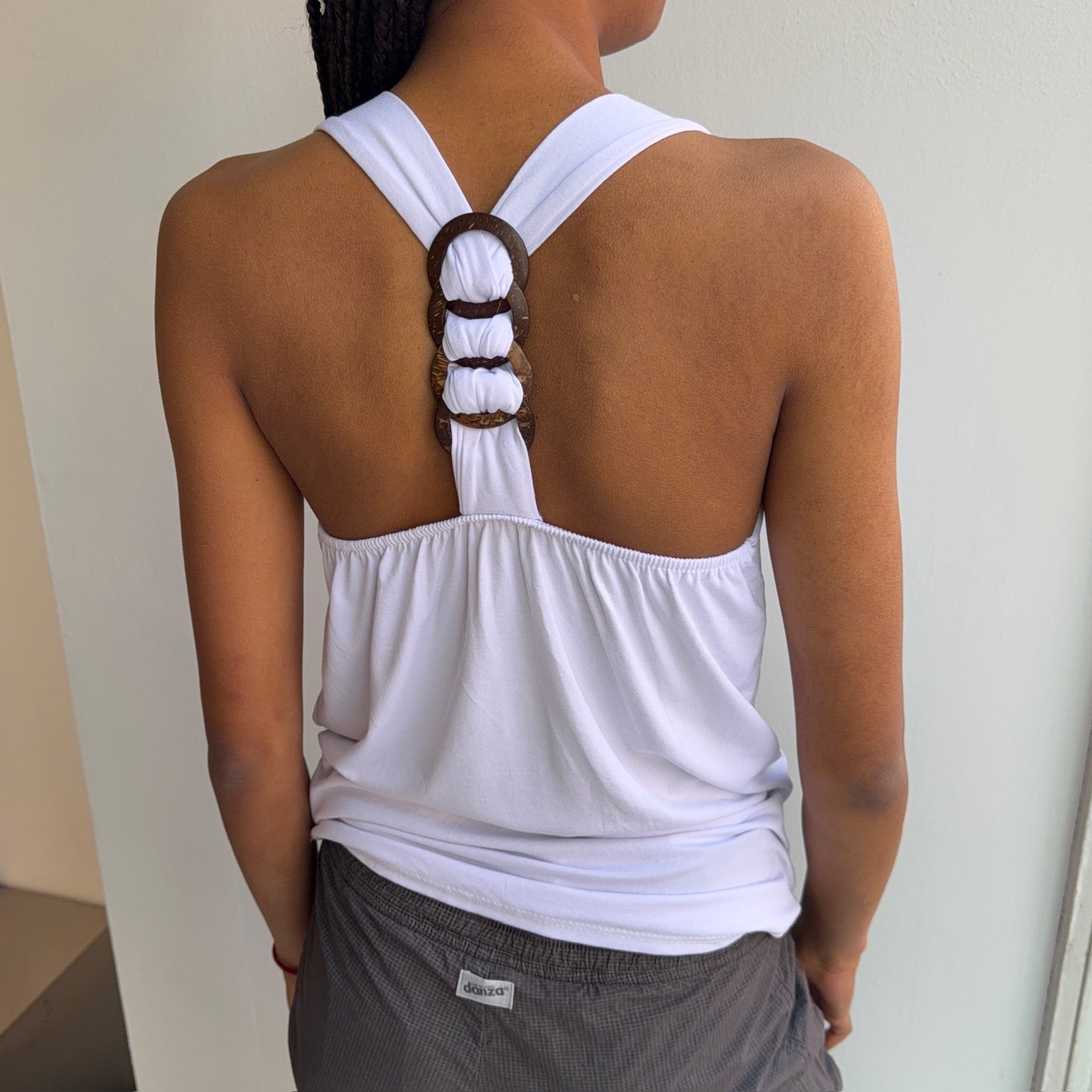 White Halter Top
