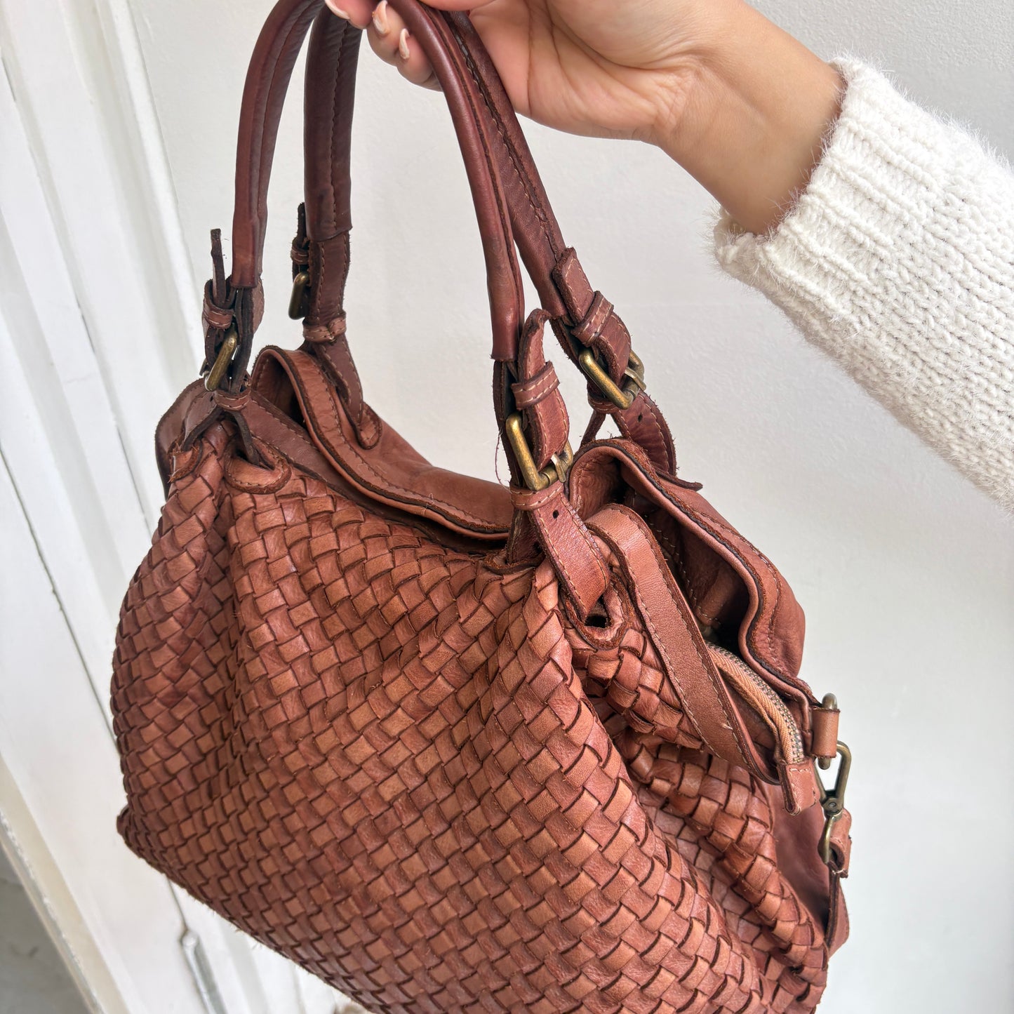 Braune Ledertasche