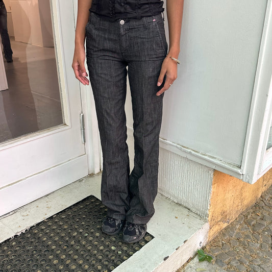Dunkelgraue Y2K Jeans