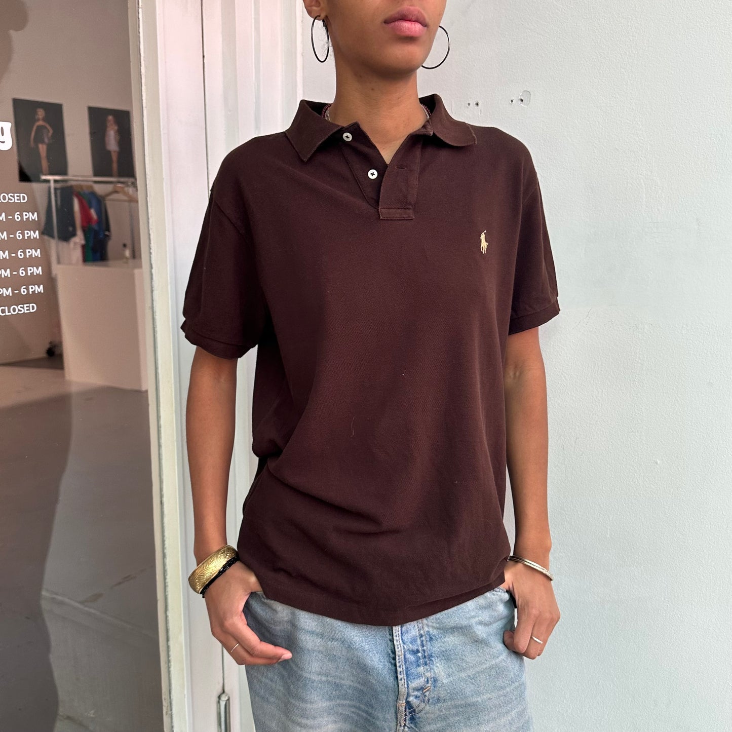 Braunes Ralph Lauren Polo T-Shirt