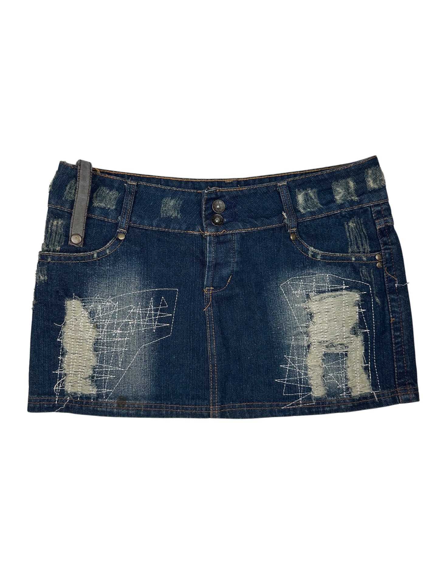 Distressed Miniskirt