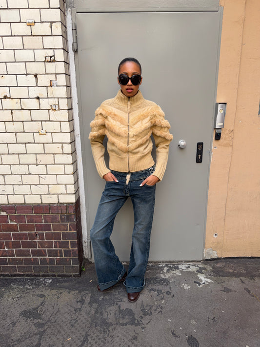 Fur Zip-Up Jacket