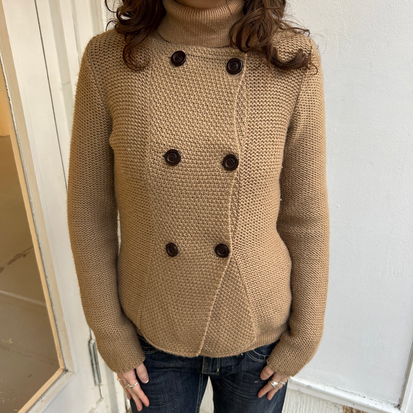 Asymmetrische Strickjacke