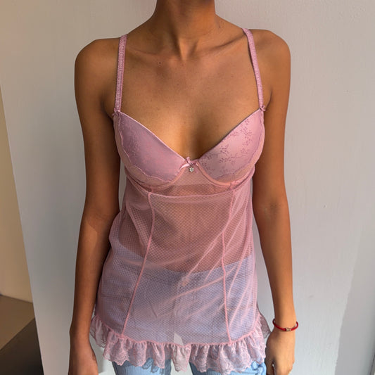 Pink corset top