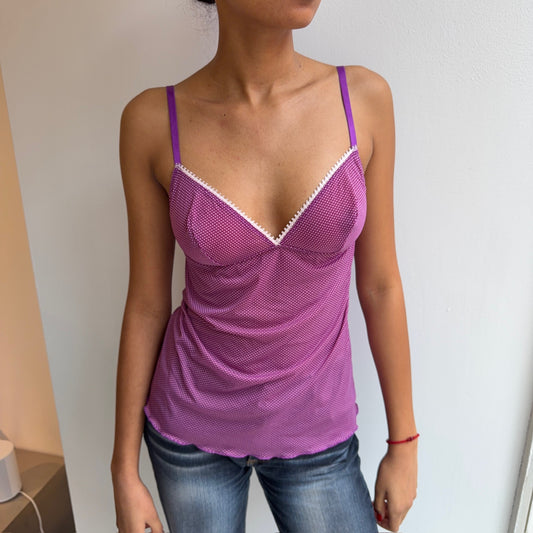 Purple Polka-Dot Cami