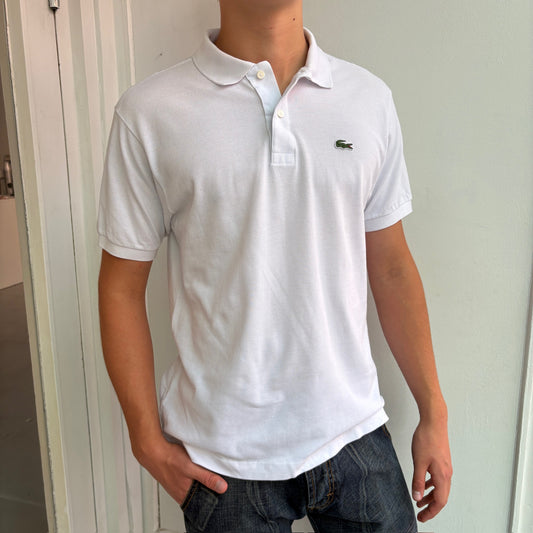 White Lacoste polo