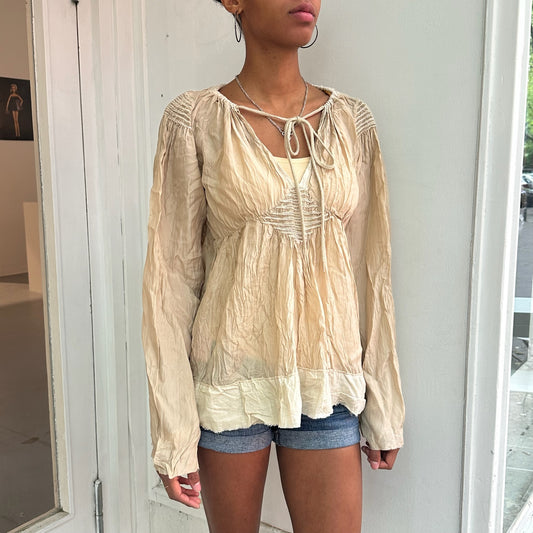 Beige Bluse
