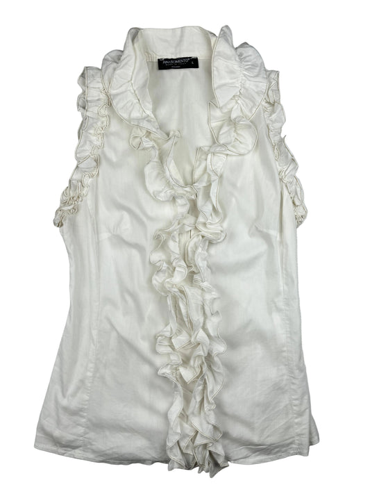 Creme Ruffle Top