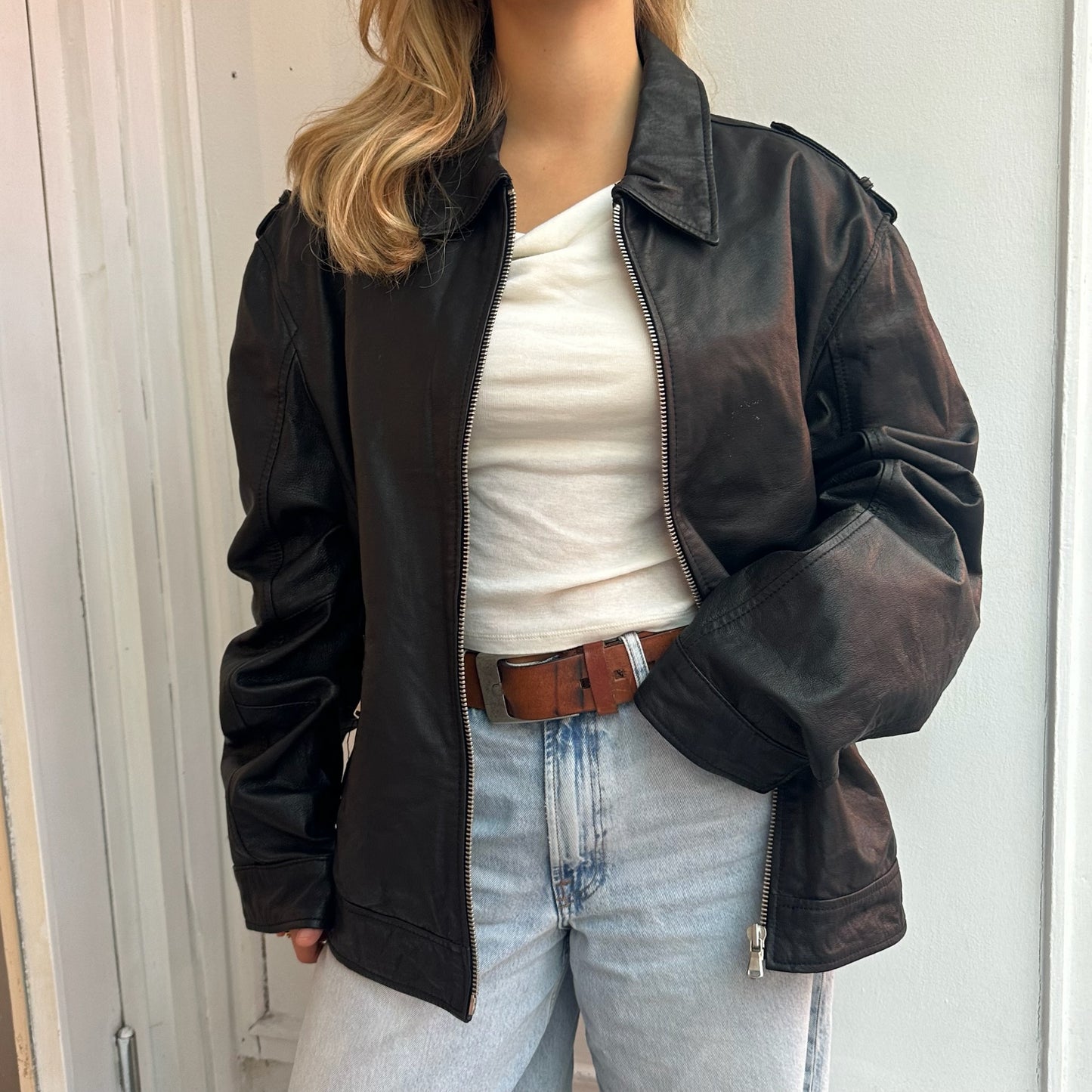 Lederjacke