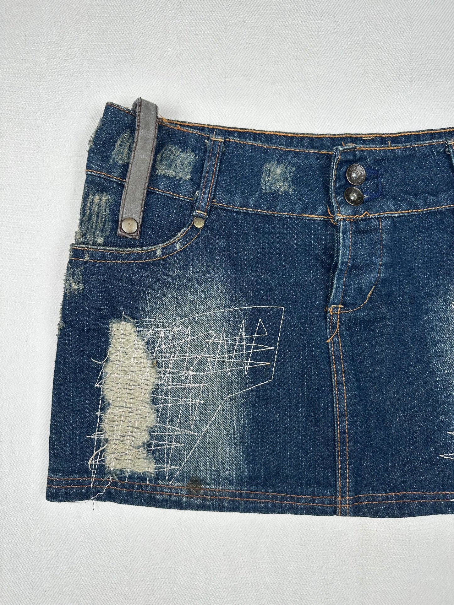 Distressed Miniskirt