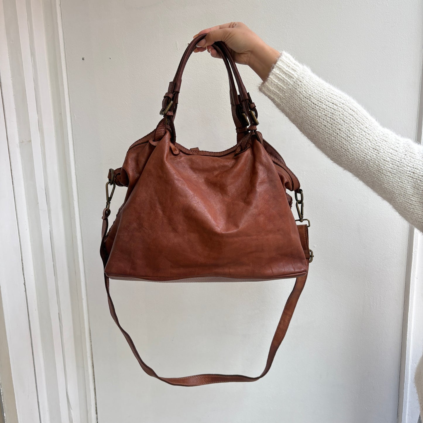 Braune Ledertasche