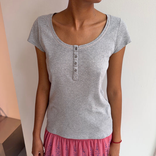 Grey Baby Tee