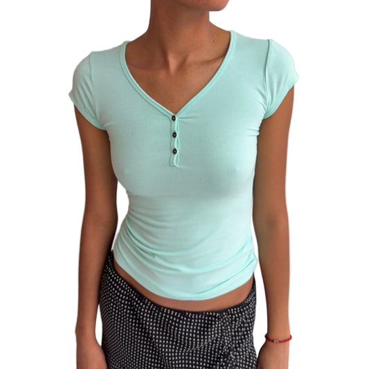 Turquoise Baby Tee