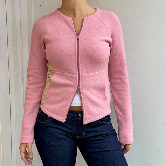 Rosa Strickjacke