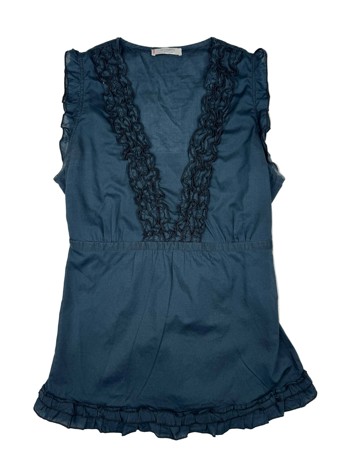 Dark Blue V-Neck Top