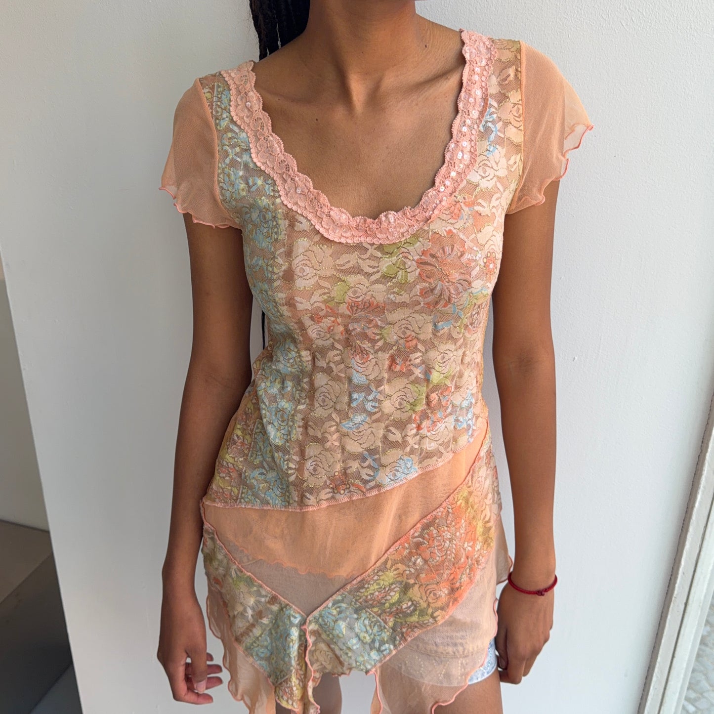 Asymmetrical Coral Top