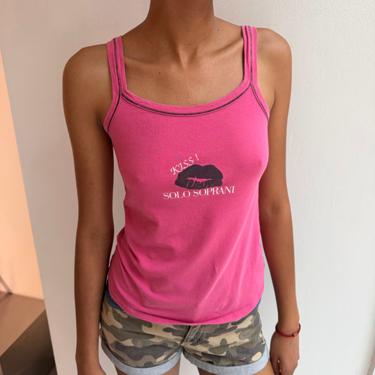 Pink Graphic Tank Top