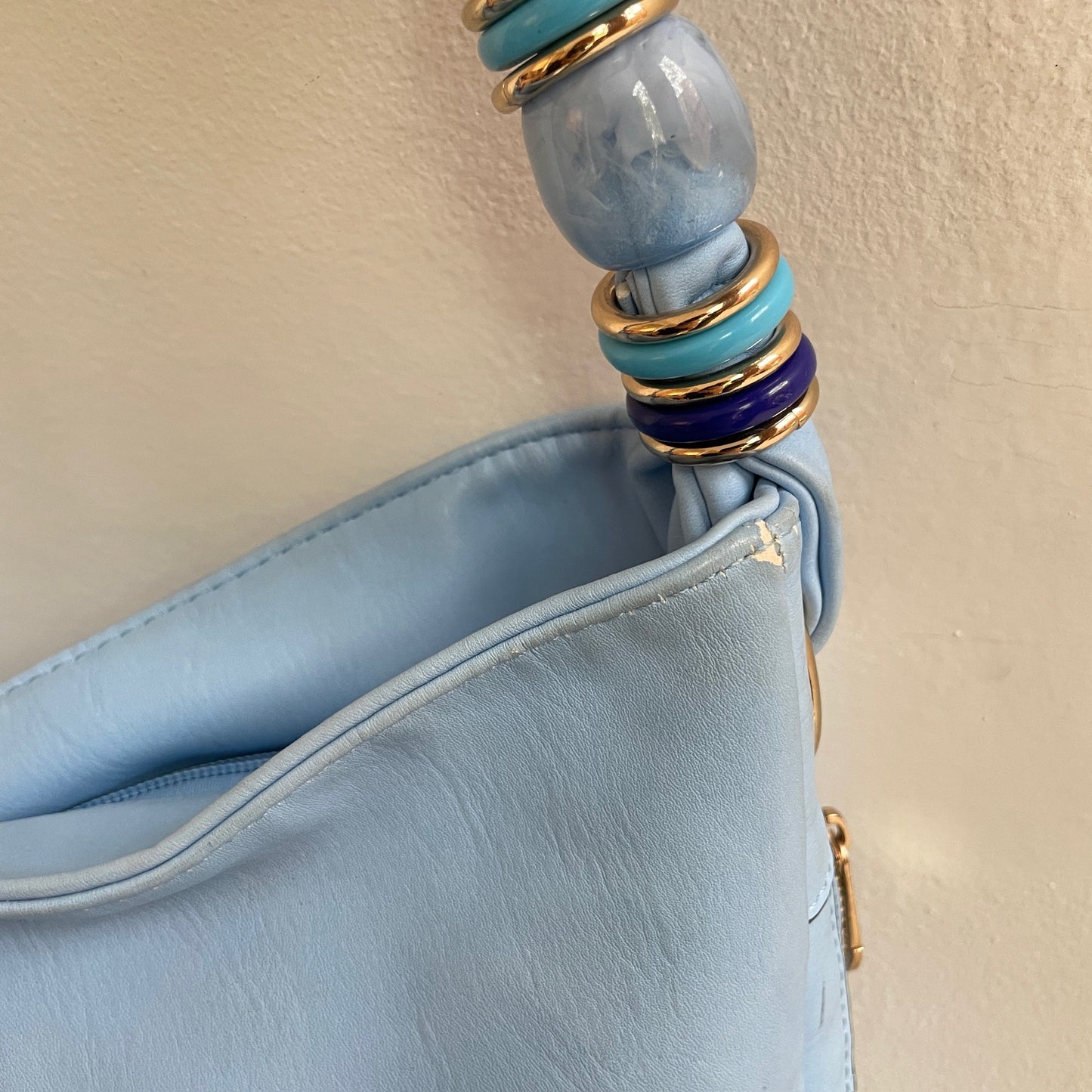 Hellblaue Hobo Tasche