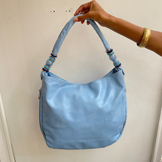 Hellblaue Hobo Tasche