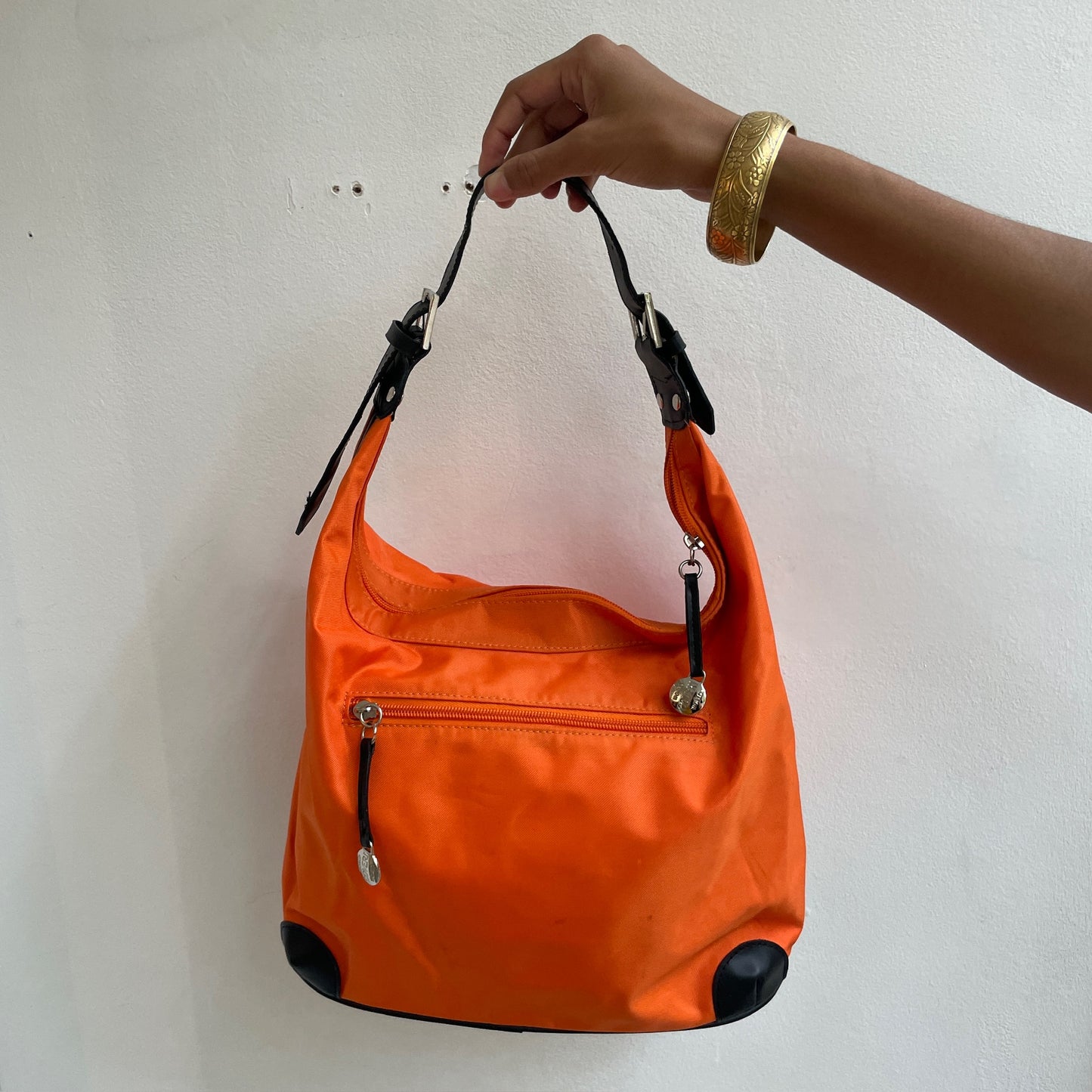 Orangene Hobo Tasche