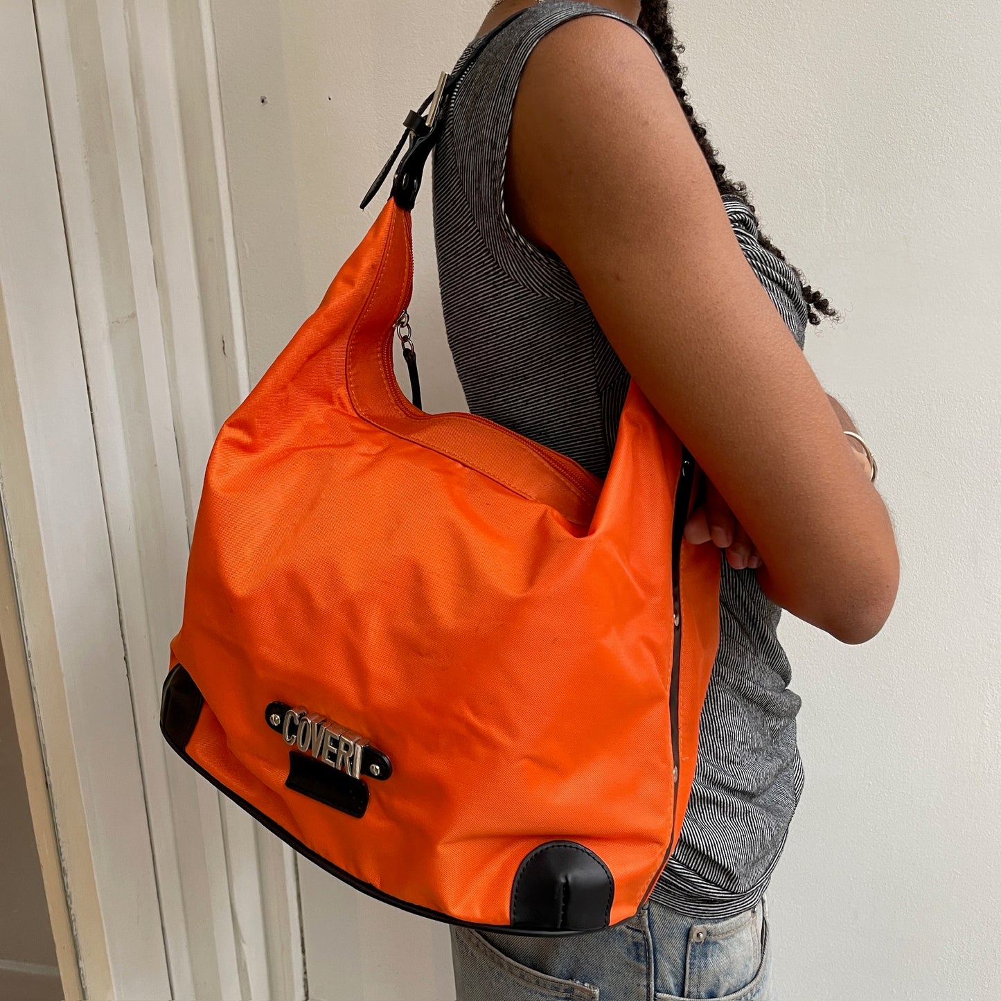 Orangene Hobo Tasche